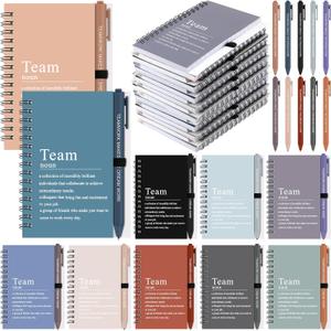 40pcs Team Appreciation Gifts Set with 20 Teamwork Mini Notepads and 20 Ballpoint Pen Thank You Gifts Bulk for Coworker Teacher Nurse Volunteers (Neutral)