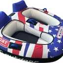 Towable Tubes for Boating 2 Person, Water Tubes for Boats to Pull, Safety Inflatable Boat Tubes and Towables, Boat Tubes for Tubing, Premium Nylon Cover with Drainage System