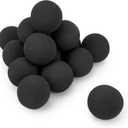 Stanbroil Ceramic Fire Balls - 3 Round Fire Stones for Fire Pit Fire Bowl and Fireplace - Set of 15, Black