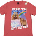 Rizz 'Em With The 'Tism Internet Meme TShirt, Small, Black
