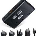 DOACE 220V to 110V Converter - 800W Voltage Converter US to Europe for Hair Straightener, Curler, Phone, Power Converter with 2 USB C & 2 USB A Ports, European Travel Plug Adapter UK, US, AU, EU