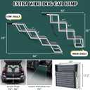 Joyrally Extra Wide Dog Stair for Large Dogs,Foldable Dog Ramp for Car, Pet Steps Light Weight Aluminum,High Beds,for SUV Trucks, Supports up to 200 lbs (with Non Slip Surface)