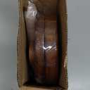 Pedestal Side Table, Acacia Drink Table with Weighted Base, Small Round Side Table for Small Spaces with 360 Rotating Phone Holder, Martini & Cocktail Pedestal End Table for Living Room, Home Office