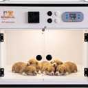 Puppy Incubator Large Intelligent Constant Temperature Pet Brooder with Air-Warming Design, Timed Ventilation, Suitable for Newborn Puppies, Kittens & Small Mammals (White)