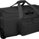 120L 3-Wheel Rolling Duffle Bag - Heavy Duty Military Deployment Bag, Durable Wheeled Duffle Luggage for Travel, Camping & Outdoor Adventures, Medium