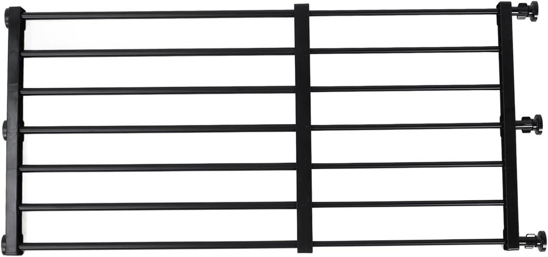 Short Dog Gate, Easy Installation Expandable Adjustable Dog Gate, Puppy Gates for the House | Small Dog Fence | Pet Safety Gate | Pet Gates for Doorways Stair Window Kitchen (Black)