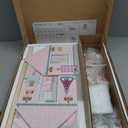 ROBUD Wooden Dollhouse, Doll House Playset, 24.3*12*32in