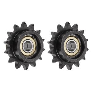 uxcell 2pcs ANSI #40 / DIN(ISO)08A Roller Chain Idler Sprocket 12mm Bore, 1/2" Pitch, Hardened 14 Tooth Tensioner Sprocket, Insert Single Bearing (B Type)