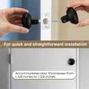 Saillong 6 Sets Vintage Style Door Knob Set with Spindle, Old Style Door Knob Replacement with Electroplate Design, 2.2inch, Outside Diameter for Interior Doors(Matte Black)