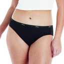 Hanes women's Hi-Cut Panties Pack, Lightweight Cotton Hi-Cuts, 6-Pack (Retired, Colors May Vary) (L)