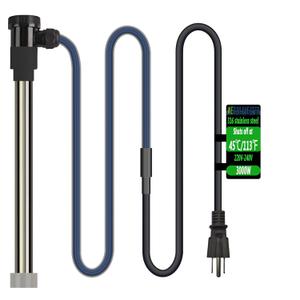 3000W 240V Immersion Water Electric Heater for Above Ground Pool&Baptismal Pool – Portable Fully Submersible Heater with WiFi Timer& Auto Shut Off for Bucket, Pools, Tubs&Swimming/Inflatable Pool etc