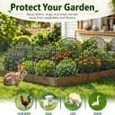 12 Pack No Dig Decorative Garden Fence Panels with Gate, 32in(H) x 29ft(L), Dog Fence Outdoor for Yard, Rustproof Metal Animal Barrier for Rabbits & Flowers, Temporary Fencing for Patio, RV