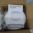 2 x Solar Lanterns Outdoor Waterproof: 2 Pack White Hollow Out Metal Solar Lights - 2 Lighting Colors Outside Garden Yard Porch Indoor Tabletop Retro Decorations - Unique Gifts for Women Mom Wife