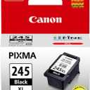 Canon PG-245 XL Genuine Black Ink Cartridge, Compatible with iP2820, MG2420/2924/2920/3020/2522/2525, MX492, TS3120/302/302a/202/202a/4520/3320