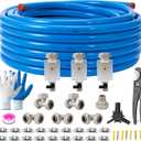 3/4"100&200&300ft Compressed Air Line Kit for Shop/Garage, Hdpe-Aluminum Rapid Air System Includes Right Angle Fittings and Tee Fittings, Compressed Air Piping System Leak Proof&Easy to Install