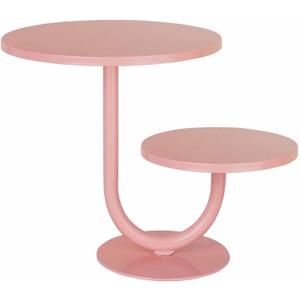 2 Tier Cake Stand, Metal Cupcake Stand Dessert Display Trays of 10/8 Inch, Tall Cake Stand for Wedding, Baby Shower, Home Decor, Throw Events and Parties (Pink)