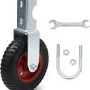 8 inch Fence Gate Wheel, Metal Tube Gate Support Wheel with 1-3/8" Thru 2-1/2" Gate Use, Farm Metal Swing Gate Caster to Prevent Dragging (Red)