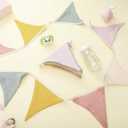 Oudain 2 Pcs Pennant Banner Flags Nursery Garland Triangle Bunting Flags Playroom Wall Decor Banner for Nursery Baby Shower Birthday Boho Wedding Party Event, Each 7.75 ft(Rainbow Color)