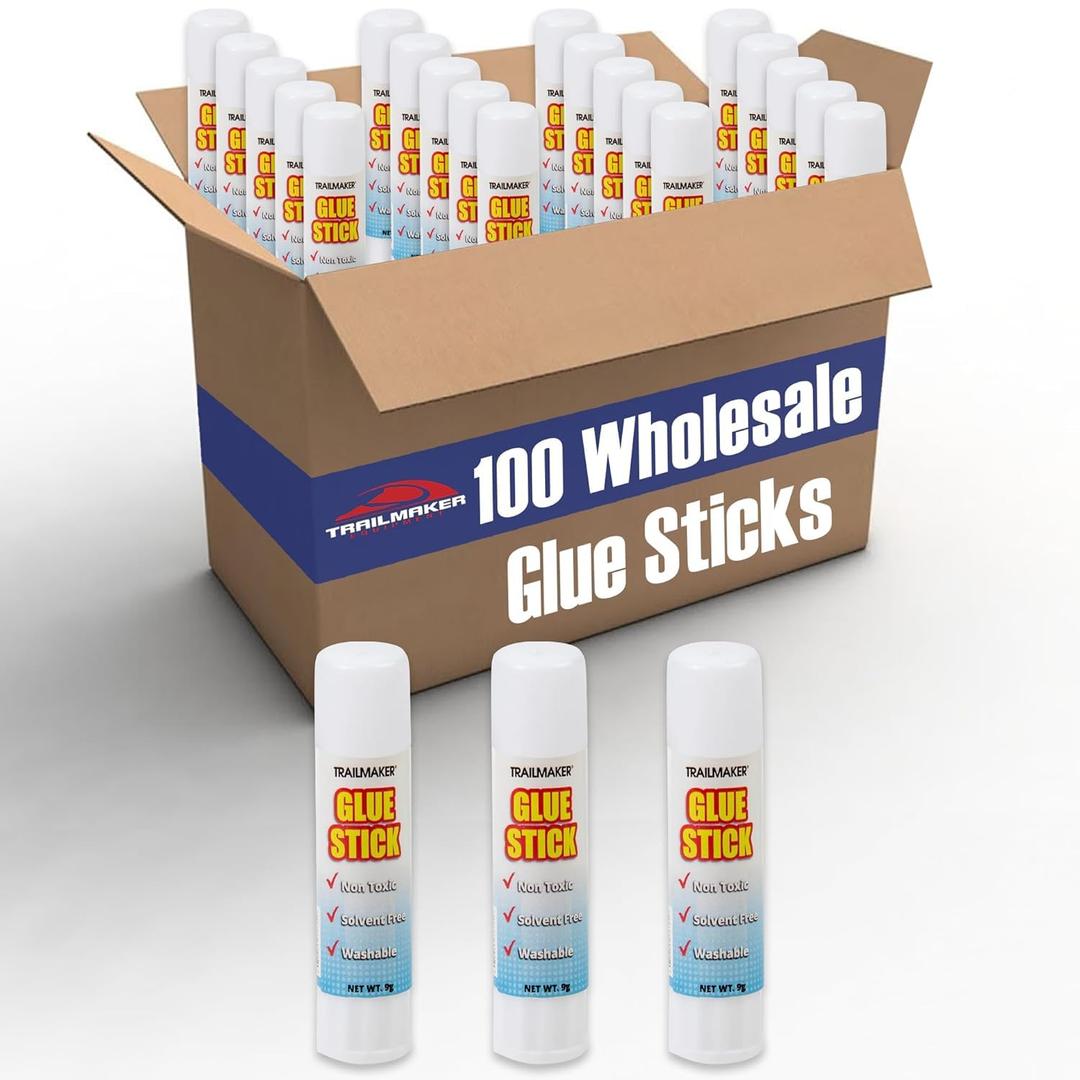 100 Pack Glue Sticks Bulk for Kids, Classroom, School, Crafts, Crafting, Scrapbooking - Dries Clear, Washable 100 Pack Wholesale Glue Sticks Bulk for Classroom Pack