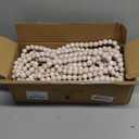 48FT Extra Long Christmas Wood Bead Garland- Farmhouse Christmas Garland for 8-12FT Christmas Tree Decorations, Vintage Wood Bead Garlands for Xmas Fireplace Mantle (Vintage Wood Beads)