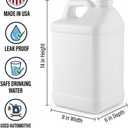 kitchentoolz 2.5 Gallon Jug with Lid - White Opaque HDPE Plastic Jug for Used Motor Oil Disposal, Waste Liquid Storage, Coolant & Mixing - Made in USA - Pack of 2