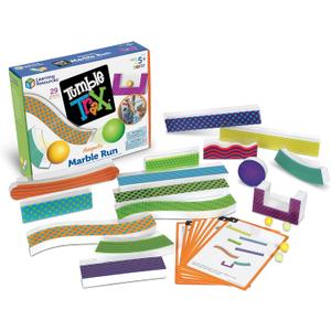 Learning Resources Tumble Trax Magnetic Marble Run - STEM Toys, Marble Runs for Kids 4-8, Marbles for Kids, Gravity Maze, Marbles Game, Ball Maze Toy, STEM Magnetic Track Toy