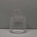 1 Pcs Glass Purse for Drinks Set Wine Cup Purse Bag Shape with Glass Straw for Juice Tea Cocktails Fish Tank Vase a Ladies' Party Gift Creative Drinking Mug (Clear)