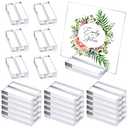 Blulu 20 Pieces Acrylic Place Card Holders 2 Inch Clear Stands Base with 3 mm Card Slot Numbers Display Table Sign for Wedding Exhibition Office Cafe Restaurant Photo Menu Meeting Table Decorations