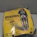 Spooktacular Creations Halloween Skeleton Jumpsuit Adult Skeleton Costume Hooded Jumpsuit Cosplay Costume Sleepwear Homewear (X-Large, Black)