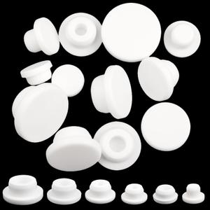 12PCS Silicone Bathtub Jet Covers, Waterproof Hole Plugs for 12mm, 15mm, 17mm, 19mm, 21mm, 23mm Tubes - Includes 2PCS of Each Size, Durable & Easy to Install Bath Tub Plug Set (White)