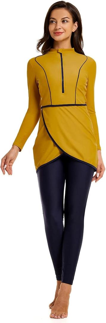 Full Swimming Costume Burkini for Women Modest Girls Swimsuit Islamic Swimwear Plus Size (Medium, T8)