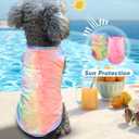 Dog Shirt Sun Protection T Shirt Stretchy Tie Dye Tank Top Breathable Summer Sleeveless Vest Dog Clothes for Small Dogs (X-Large (18-25lbs))