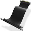 AsiaHorse New PCIE 3.0 16x High Speed Flexible Extender Riser Cable Card Extension Port Adapter 200mm(90 Degree Angle Black)