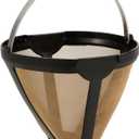 Replacement for CE250 CE251 Coffee Permanent Gold Tone Filter, Compatible with Ninja 12-Cup Programmable Coffee Brewer