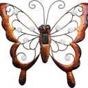 Metal Butterfly Solar Lighted Wall Art, Outdoor Garden Decor, Butterfly Art | BVLFOOK; outdoor decorative; Yard Decorations Outdoor For Garden Fence; Perfect Choice Of Mothers Day Gifts