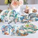 mrpwnle 8 Pack Diamond Art Coasters Kits - Gnomes Diamond Painting Coasters Kit Set with Holder Cork Pads, DIY Non Slip Coaster Craft Kits for Adults Beginners Ideal Gifts