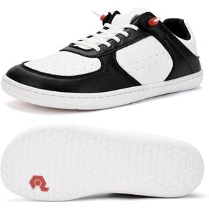 Pulltop Barefoot Wide Toe Box Shoes for Men - Minimalist Barefoot Dress Shoes Sneakers Zero Drop Slip on Walking Non Slip Shoes for Men