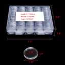 240 Pieces 30mm Coin Capsules Coin Holders for Collectors, with Foam Gasket and Plastic Storage Organizer Box, 5 Sizes (17/20/25/27/30mm) Coin Case for Coin Collection Supplies