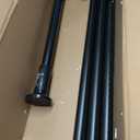 ZOCONE Tension Curtain Rod 51-168 In(4.25-14 Ft), Outdoor Curtain Rod No Drilling for Patio Window, Adjustable Shower Curtain Rod for Bathroom, Extra Long Tension Rod Diameter 1.26In Never Rust, Black