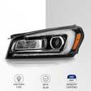 Halogen Headlight Compatible with 2013‑2016 GMC Acadia Left Side W/Bulb