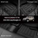 Custom Floor Mats & Cargo Trunk Liner & Backrest Mat Full Set for 2007-2018 Jeep Wrangler JK 4 Door Accessories All Weather TPE Protection Mat (for 2007-2018 Jeep Wrangler JK 4 Door Full Set)