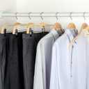 TOPIA HANGER Slim Natural Wood Hangers with Extra Soft Non-Slip Rubber Grips, 30-Pack High-Grade Fashion Hanger No Shoulder Bump for Sweaters, Hoodies, Jacket, Dress, Coat -CT15N30