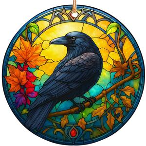 2025 Christmas Ornament  Raven Ornament, Gothic Bird Holiday Tree Decoration, Mysterious Dark Keepsake Gift