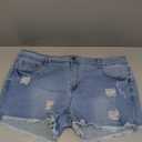 luvamia Women's Casual Mid Rise Denim Shorts Stretch Ripped Raw Hem Jean Shorts (XX-Large)
