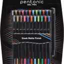 Pentonic Gel Pens, 24 Count, Assorted Colored Ink (12 Colors, 2 Of Each Color), Medium & Fine Point, Smooth Writing For Journaling (1002353)