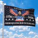 250th Anniversary Flag 1776-2026, 3x5 Ft American USA Flag for Outside, Vintage Bald Eagle Patriotic Flag with Brass Grommets, Heavy Duty Indoor Outdoor Decor