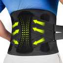 Back Brace for Men Lower Back Pain Women Relief with 360-Degree Biochemical Hug Support without Suspenders Back Support Belt Soft Breathable Fabric Lumbar Support for Herniated Disc Sciatica XL (Obsidian)