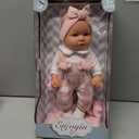 Enjoyin 12'' Baby Doll in Gift Box with Pink Cloths, Pacifier, 13''x13'' Microfabric Blanket, and Feeding Bottle. Gift Idea for Ages 3+