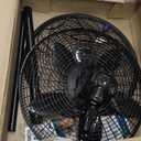 Lasko Pedestal Fan, Oscillating Fan for Bedroom with Adjustable Height and 3 Cooling Speeds, Portable, 18", Black, 1827