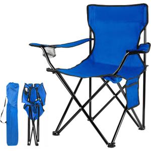 Damei century Folding Camping Chairs- Lightweight, Portable Chair for Beach, Lawn, Outdoor Sports (Blue)